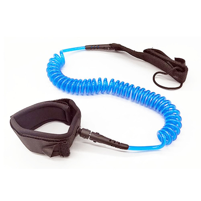 Webbing চাবুক / ব্যান্ড সঙ্গে নিরাপত্তা Felxible নীল coiled SUP দাগ